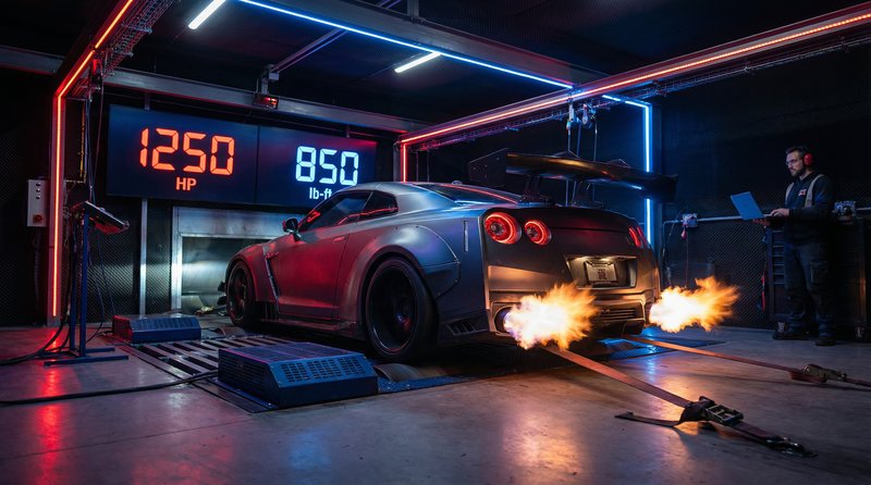 半糖次元短视频：GT-R马力测试